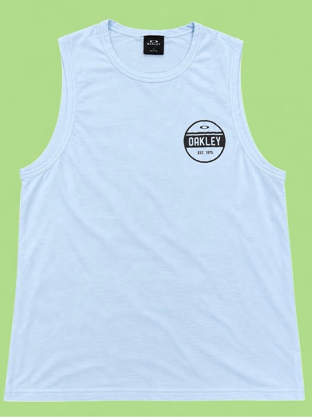 Oakley Est. 1975 Light Blue Graphic Muscle Tank